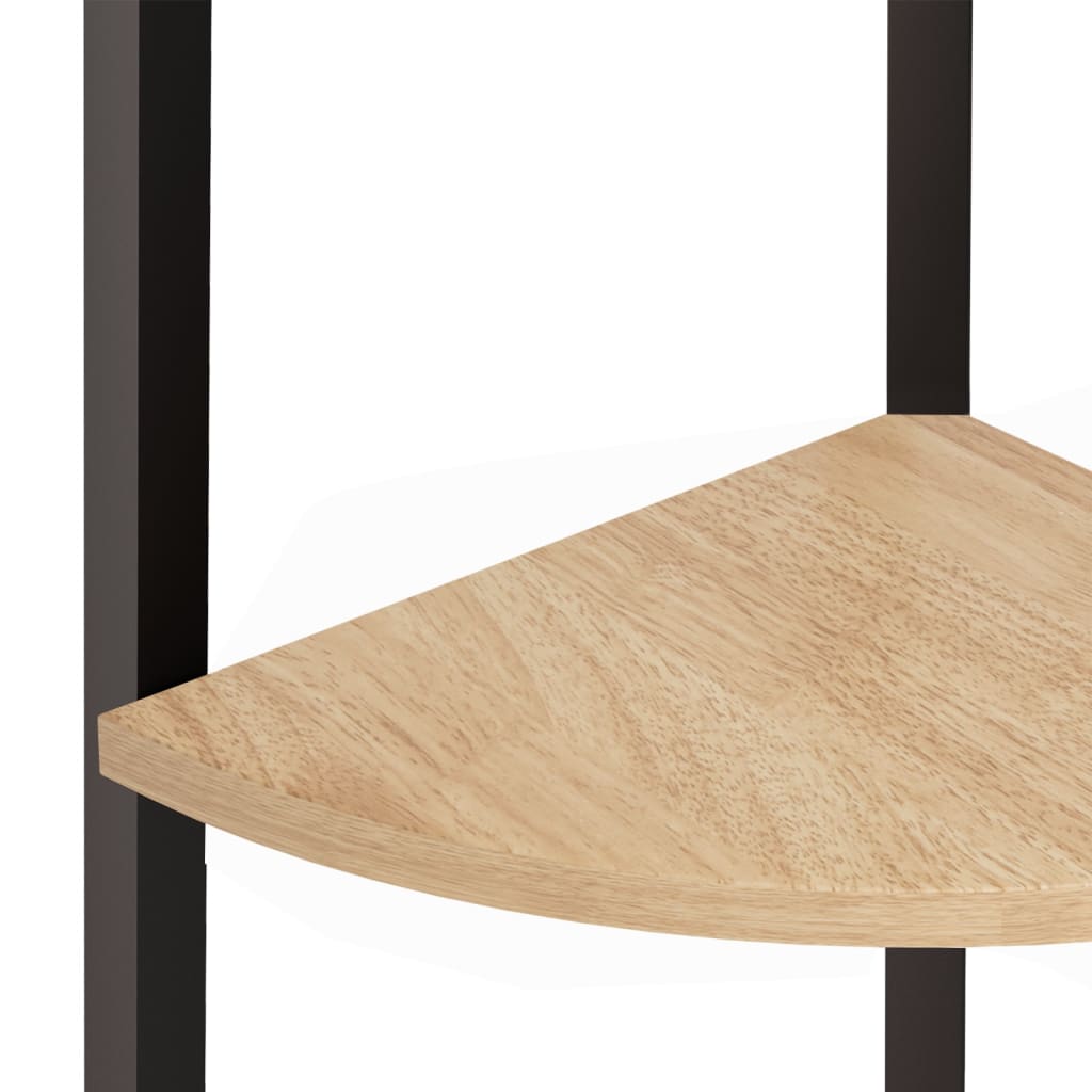 Kutne police s 3 razine svjetlosmeđe-crne 45,5 x 31,5 x 120 cm