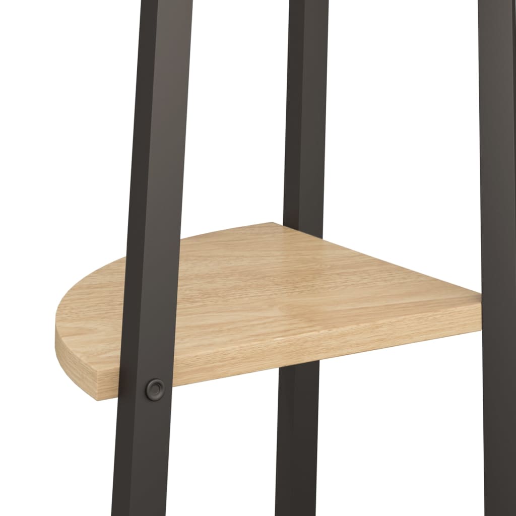Kutne police s 3 razine svjetlosmeđe-crne 45,5 x 31,5 x 120 cm