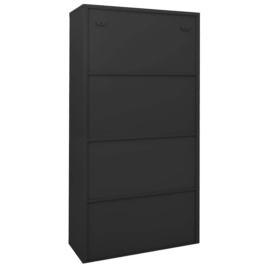 Uredski ormarić s kliznim vratima antracit 90x40x180 cm čelični Antracitno siva