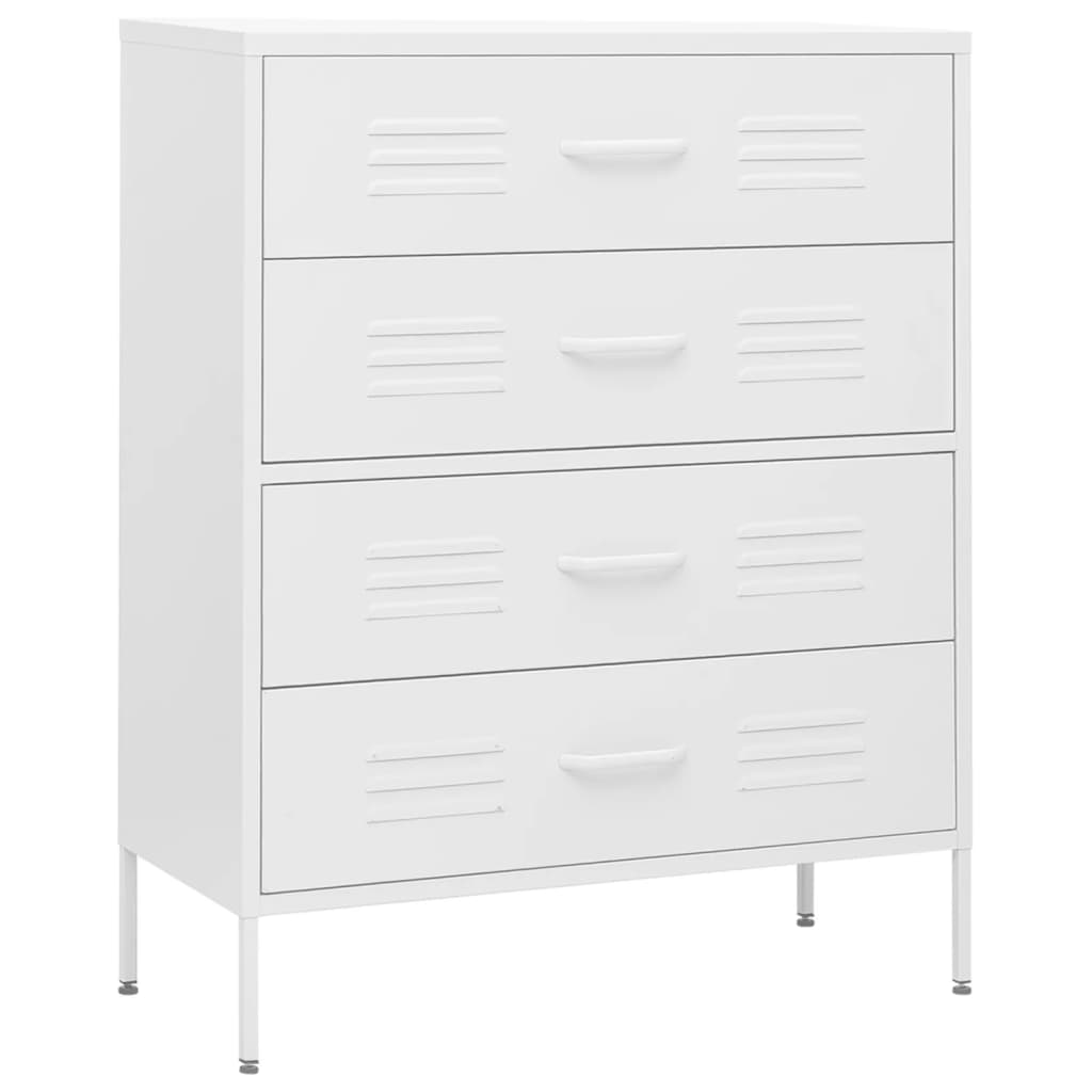 Ladičar bijeli 80 x 35 x 101,5 cm čelični