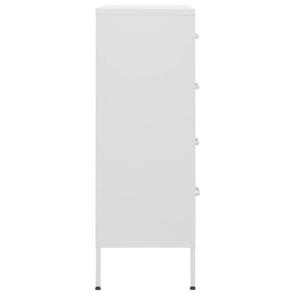 Ladičar bijeli 80 x 35 x 101,5 cm čelični