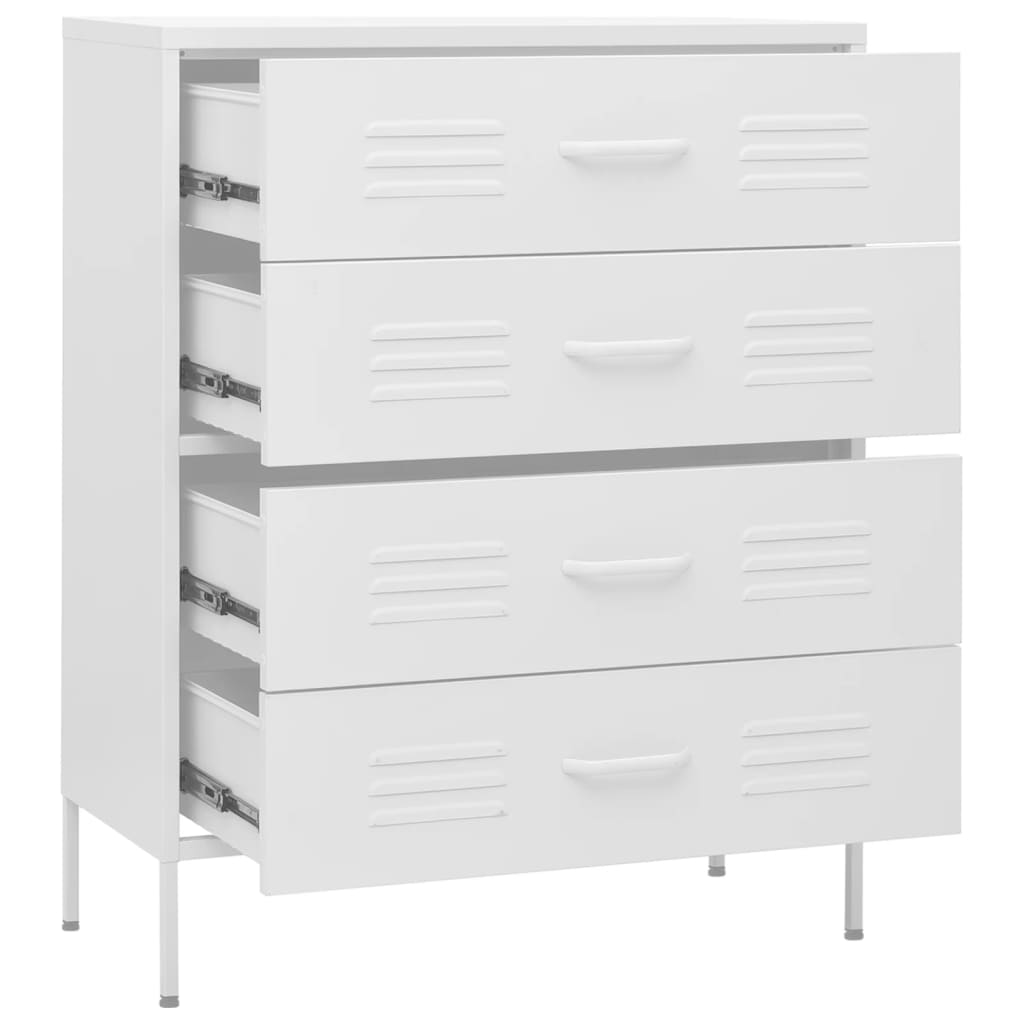 Ladičar bijeli 80 x 35 x 101,5 cm čelični