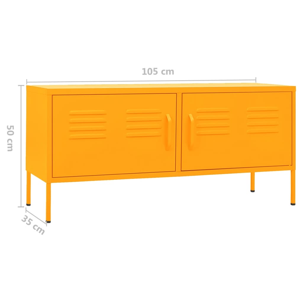 TV ormarić boja senfa 105 x 35 x 50 cm čelični