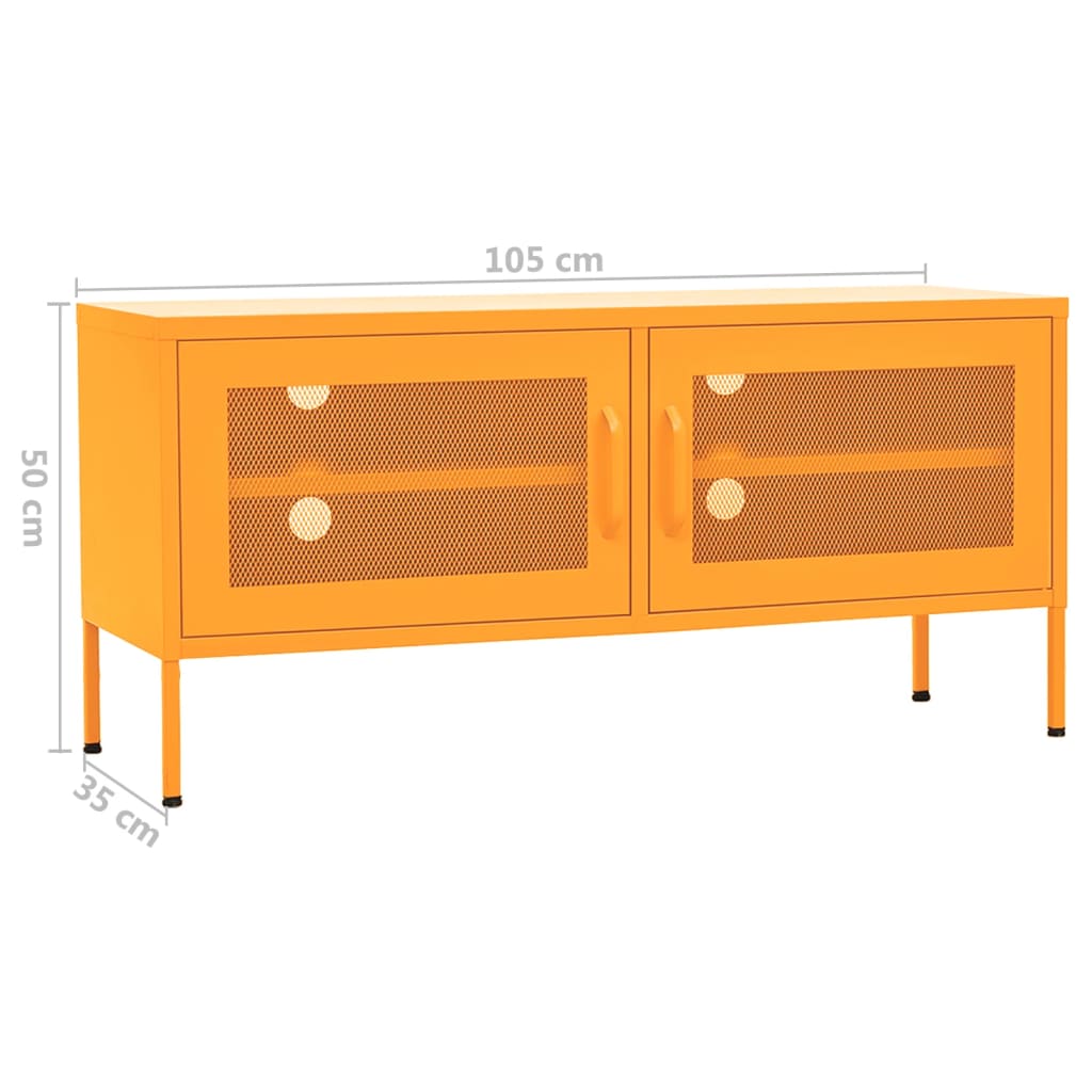 TV ormarić boja senfa 105 x 35 x 50 cm čelični