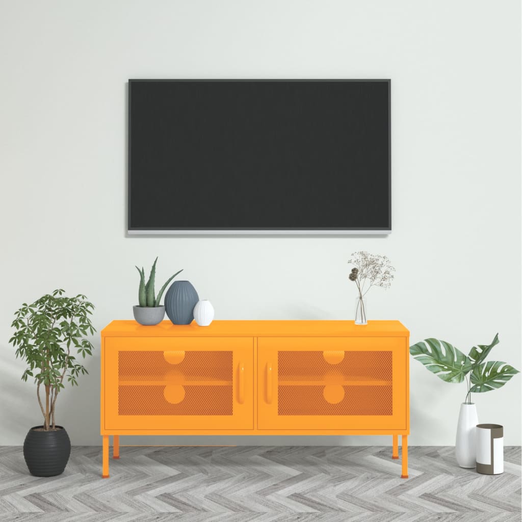 TV ormarić boja senfa 105 x 35 x 50 cm čelični