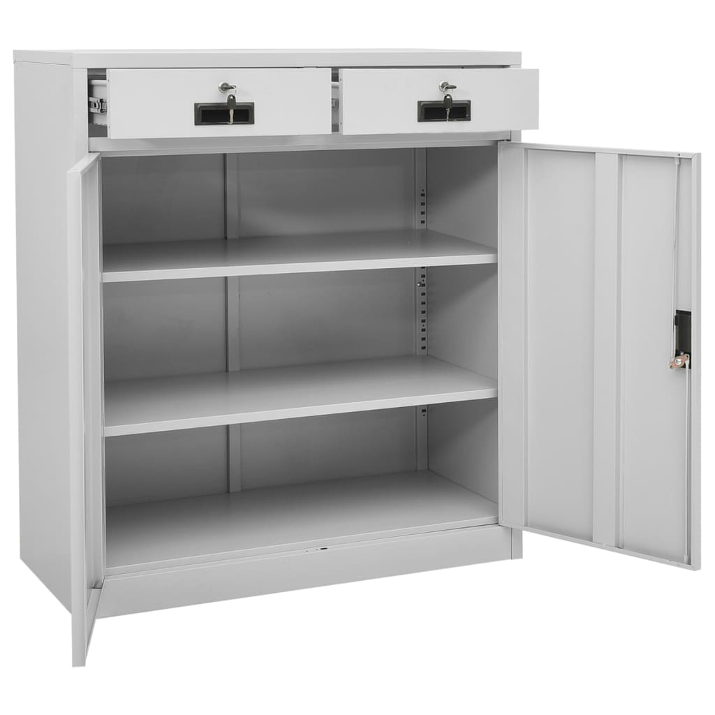 Uredski ormarić svjetlosivi 90 x 40 x 102 cm čelični