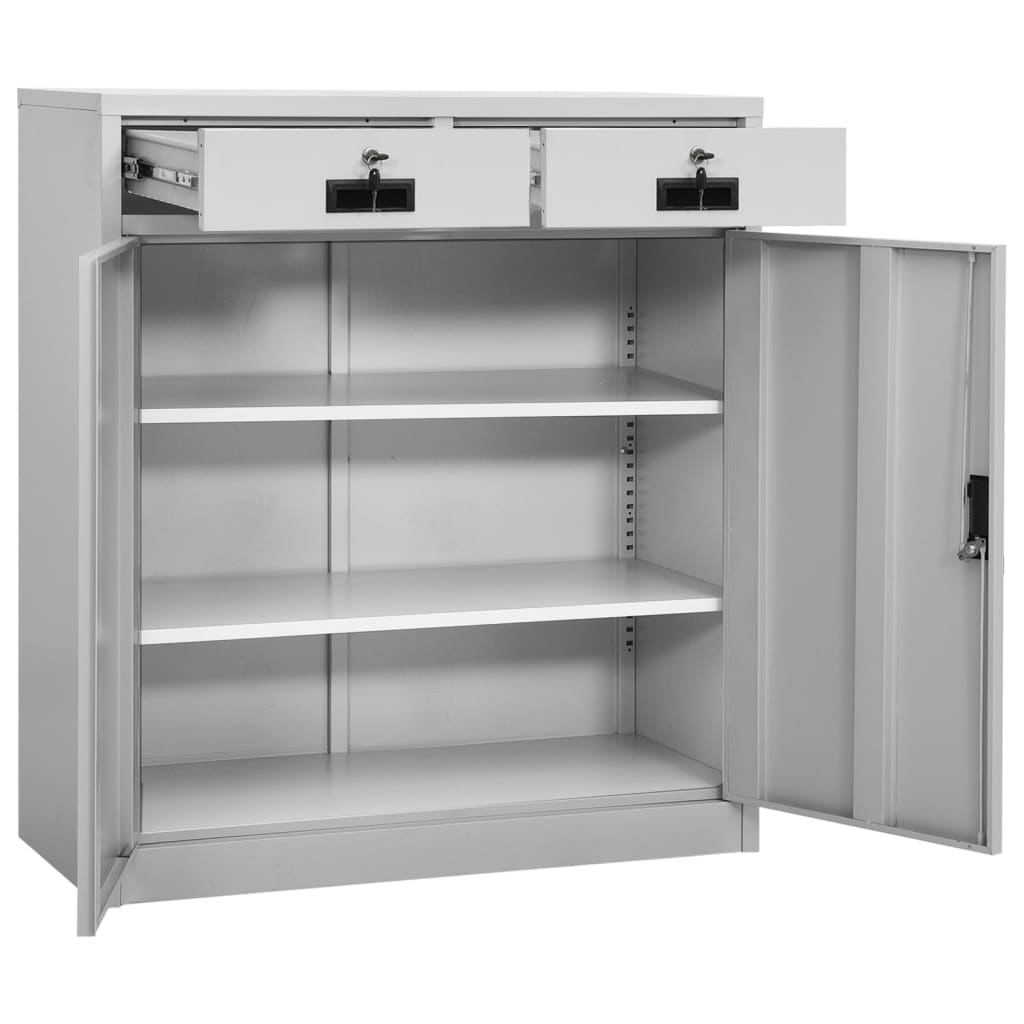Uredski ormarić svjetlosivi 90 x 40 x 102 cm čelični