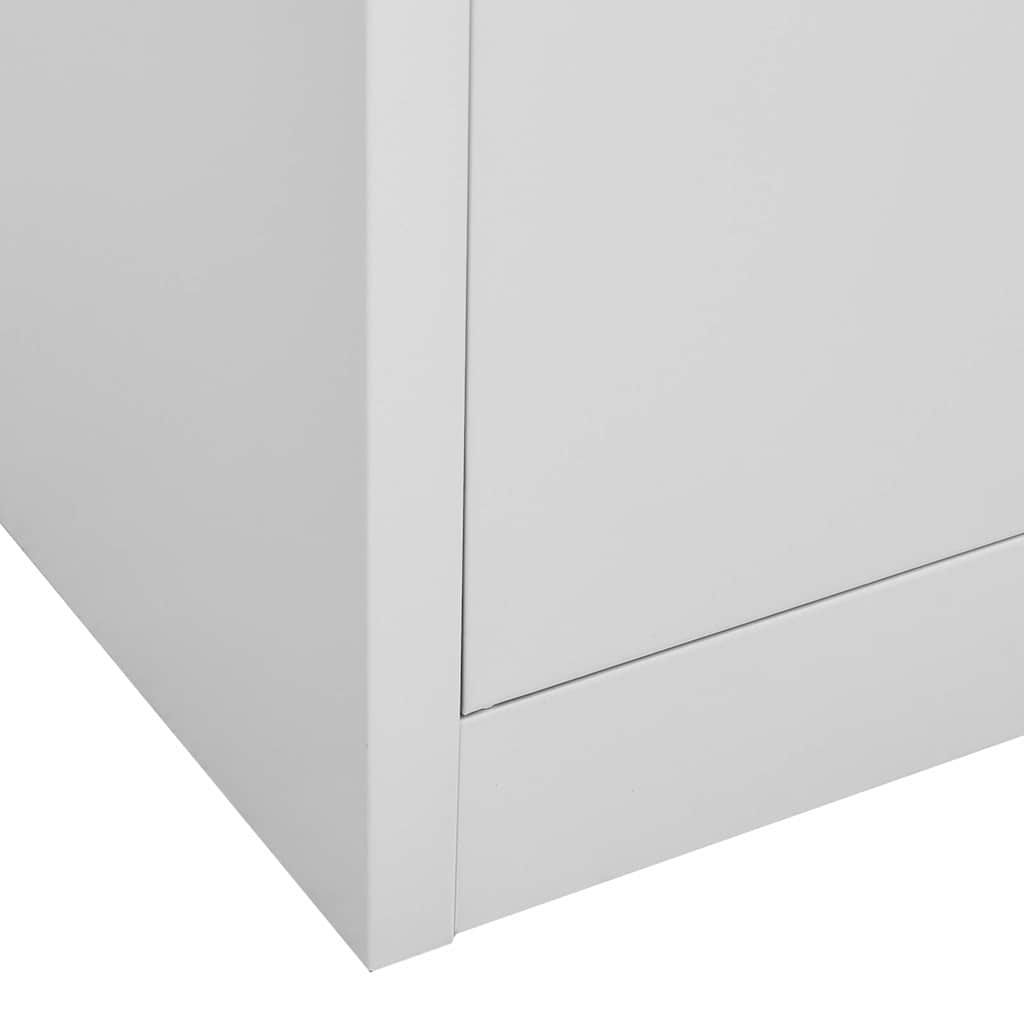 Uredski ormarić svjetlosivi 90 x 40 x 180 cm čelični Siva