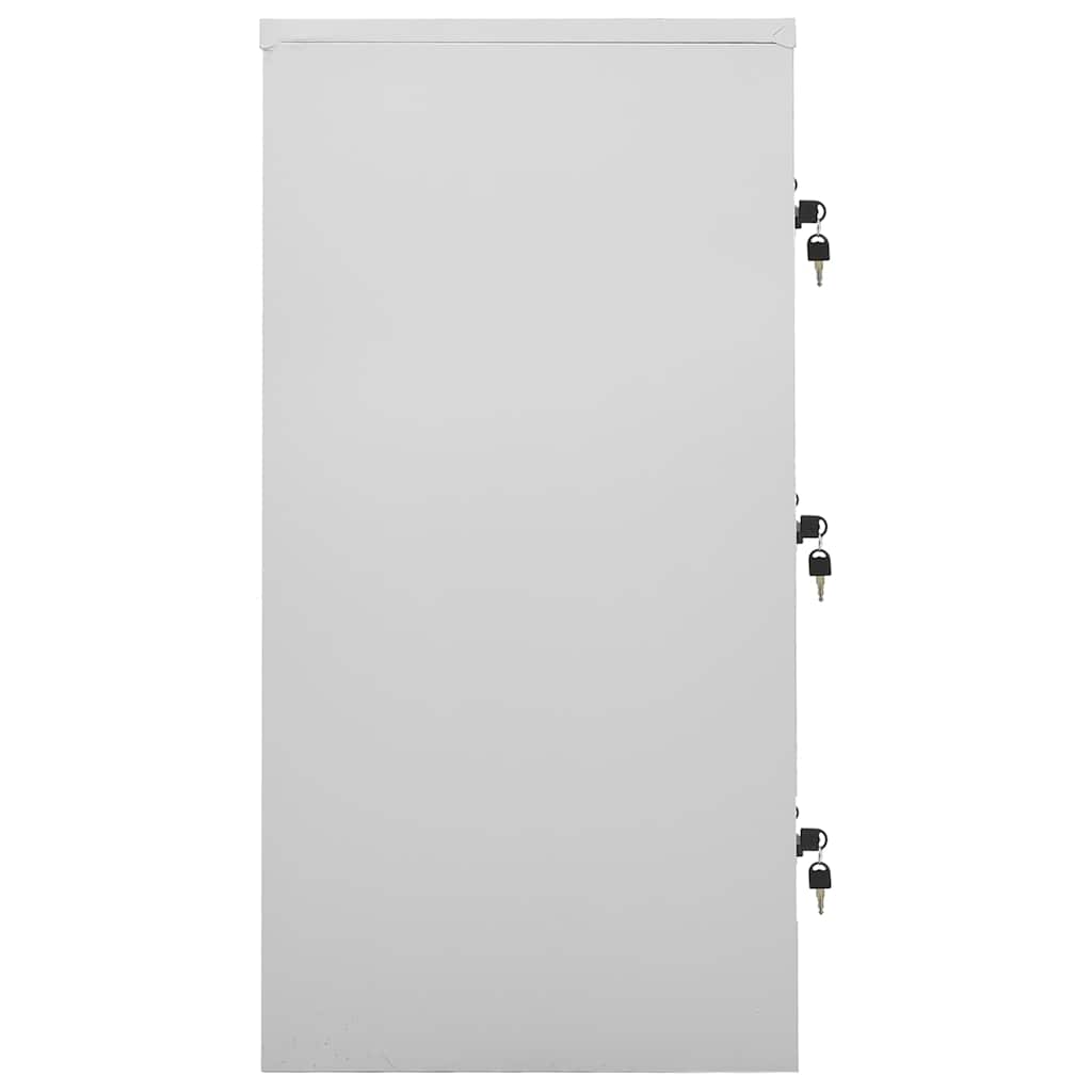 Ormarić s ključem svjetlosivi 90 x 45 x 92,5 cm čelični Siva