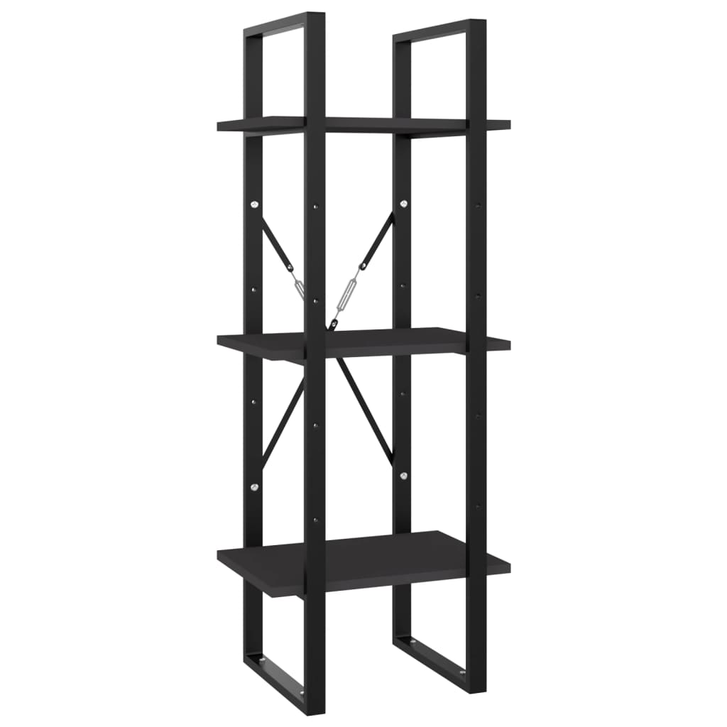 Ormarić za knjige 3 razine sivi 40x30x105 cm konstruirano drvo