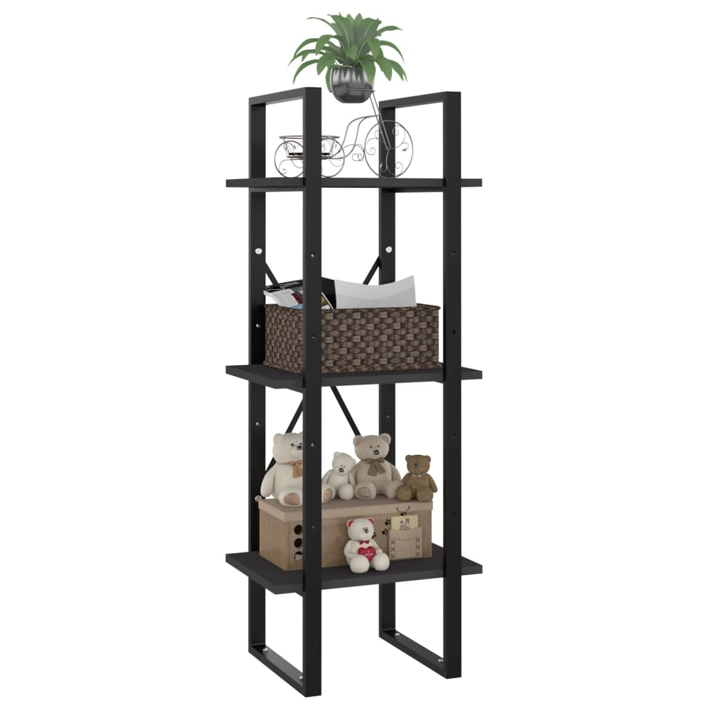 Ormarić za knjige 3 razine sivi 40x30x105 cm konstruirano drvo