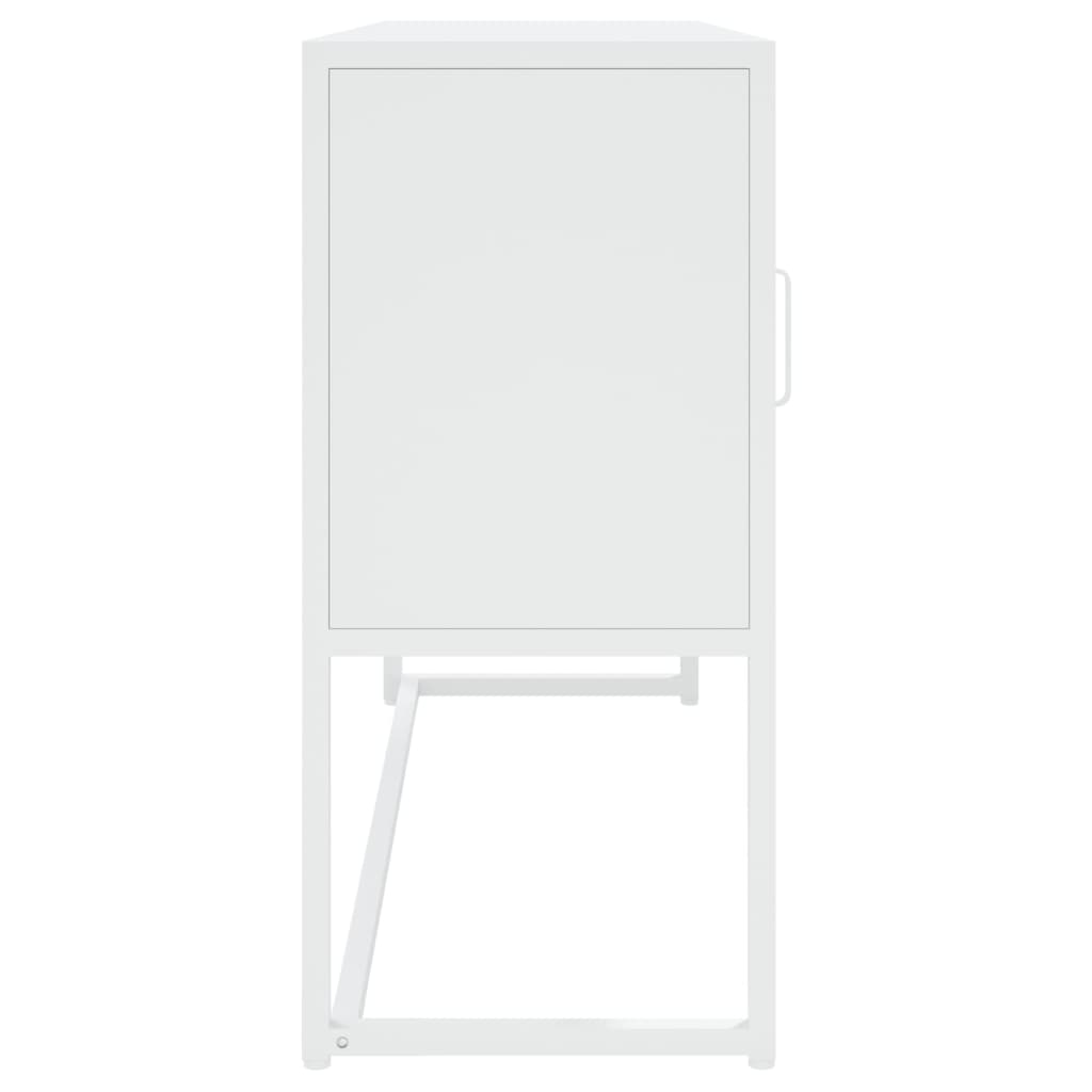 Komoda bijela 105 x 35 x 75 cm čelična