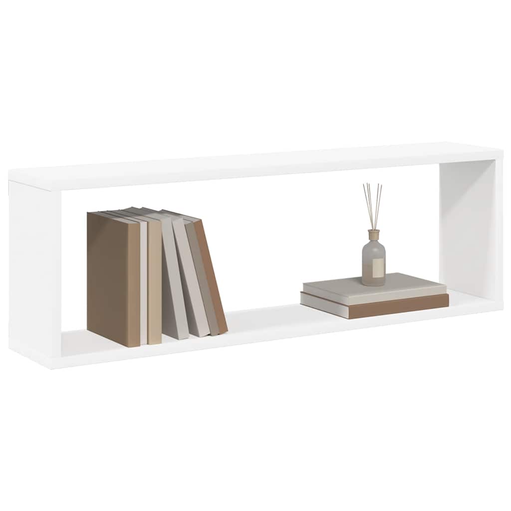 Kockaste zidne police 4 kom bijele 80 x 15 x 26,5 cm drvene