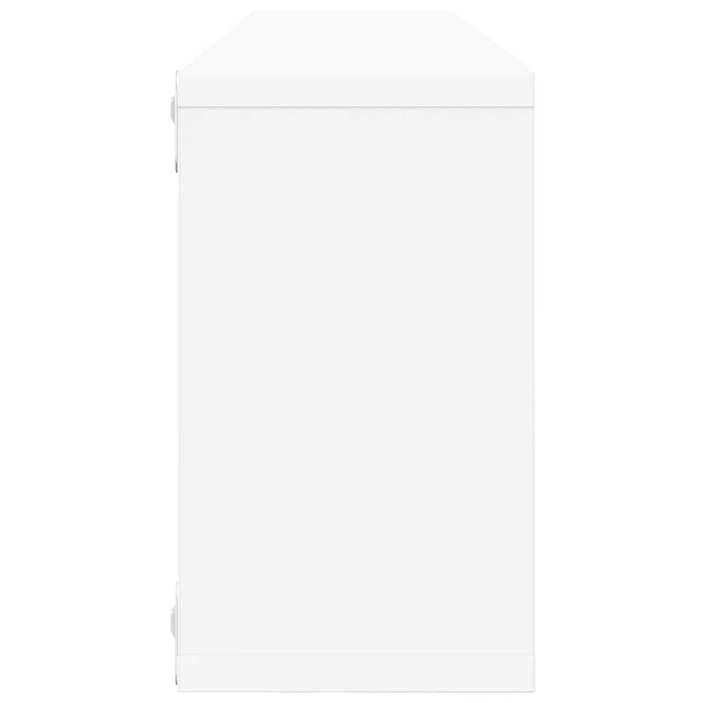 Kockaste zidne police 4 kom bijele 80 x 15 x 26,5 cm drvene