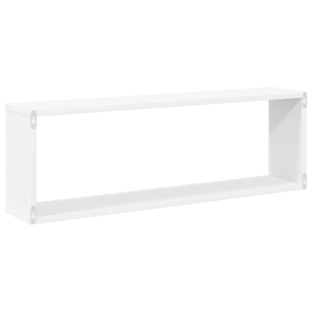 Kockaste zidne police 4 kom bijele 80 x 15 x 26,5 cm drvene