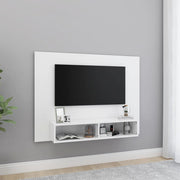 Zidni TV ormarić bijeli 120 x 23,5 x 90 cm konstruirano drvo
