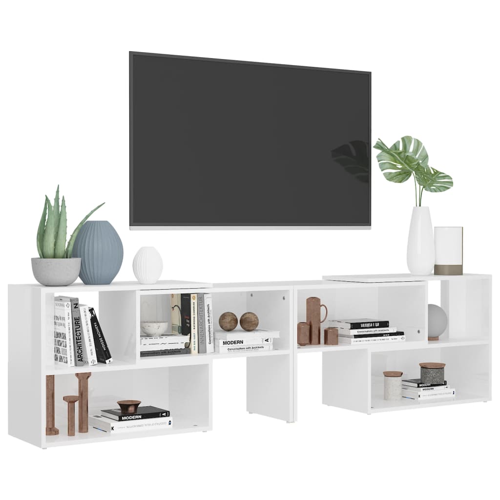 TV ormarić sjajni bijeli 149 x 30 x 52 cm konstruirano drvo