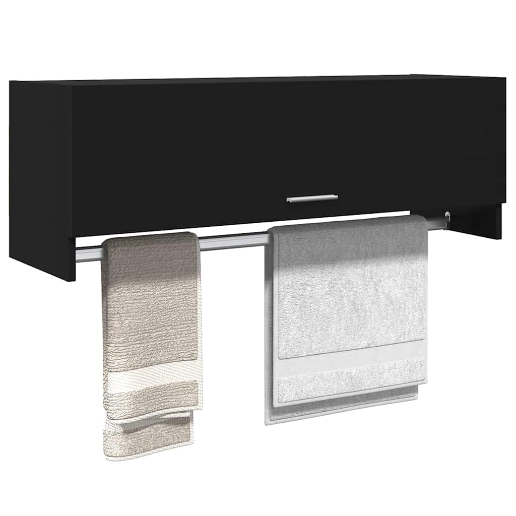 Ormar crni 100 x 32,5 x 35 cm od konstruiranog drva