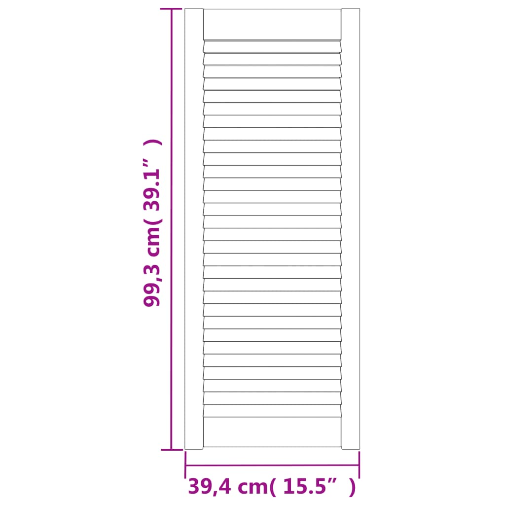 Vrata za ormarić rešetkasta 2 kom bijela 99,3x39,4 cm borovina