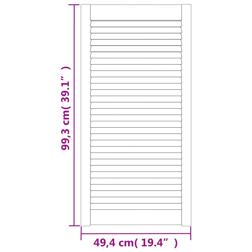 Vrata za ormarić rešetkasti dizajn bijela 99,3x49,4 cm borovina