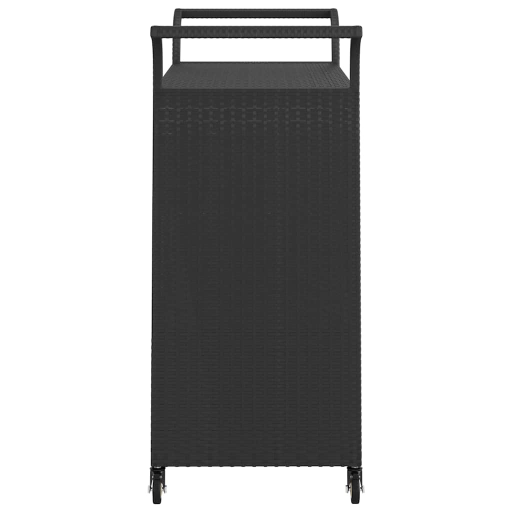 Barska kolica s ladicom crna 100 x 45 x 97 cm od poliratana
