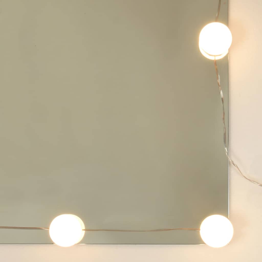 Toaletni stolić s LED svjetlima sjajni bijeli 60 x 40 x 140 cm