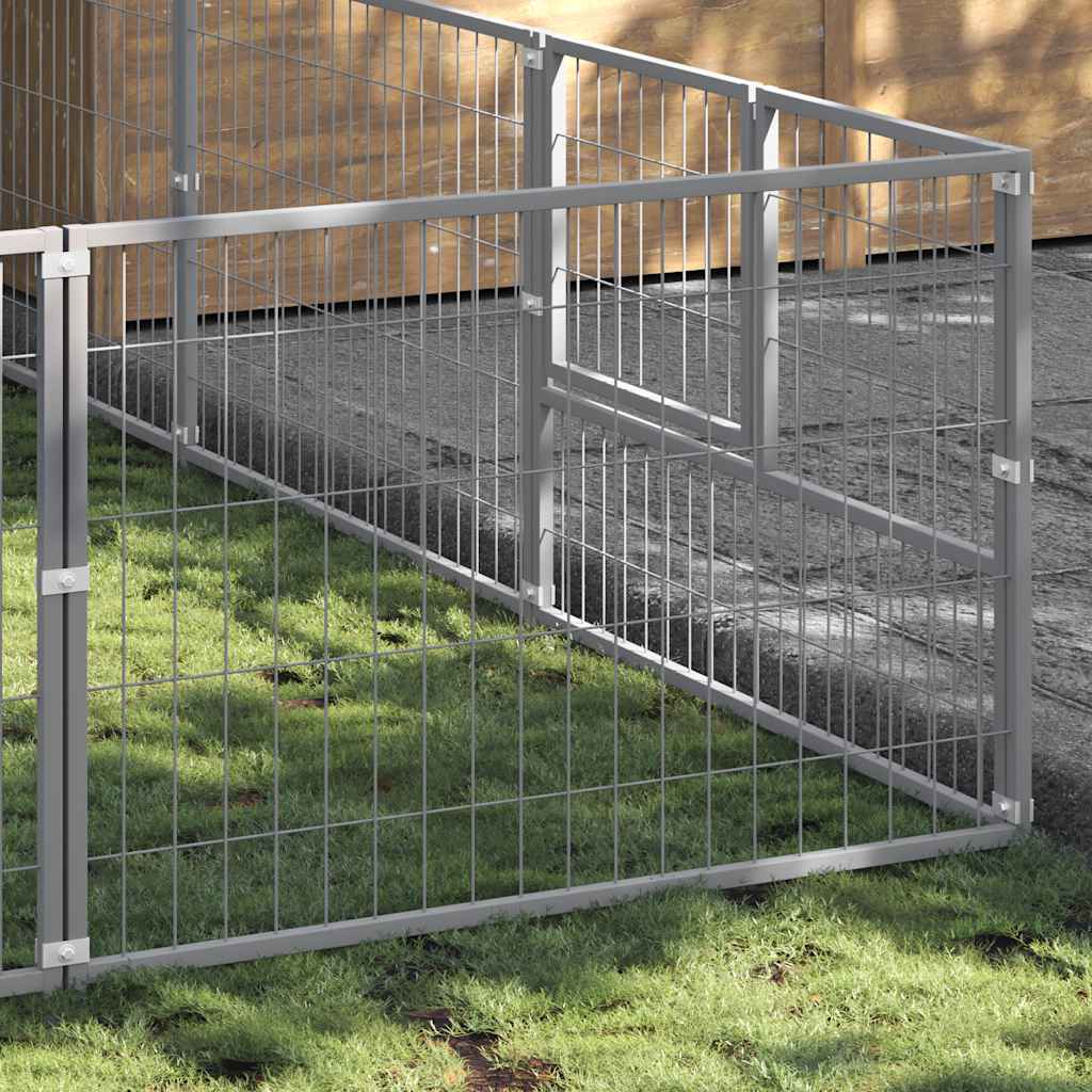 Kavez za pse srebrni 21 m² čelični