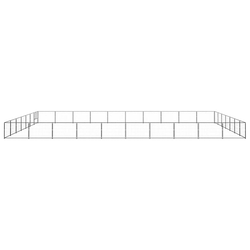 Kavez za pse crni 70 m² čelični