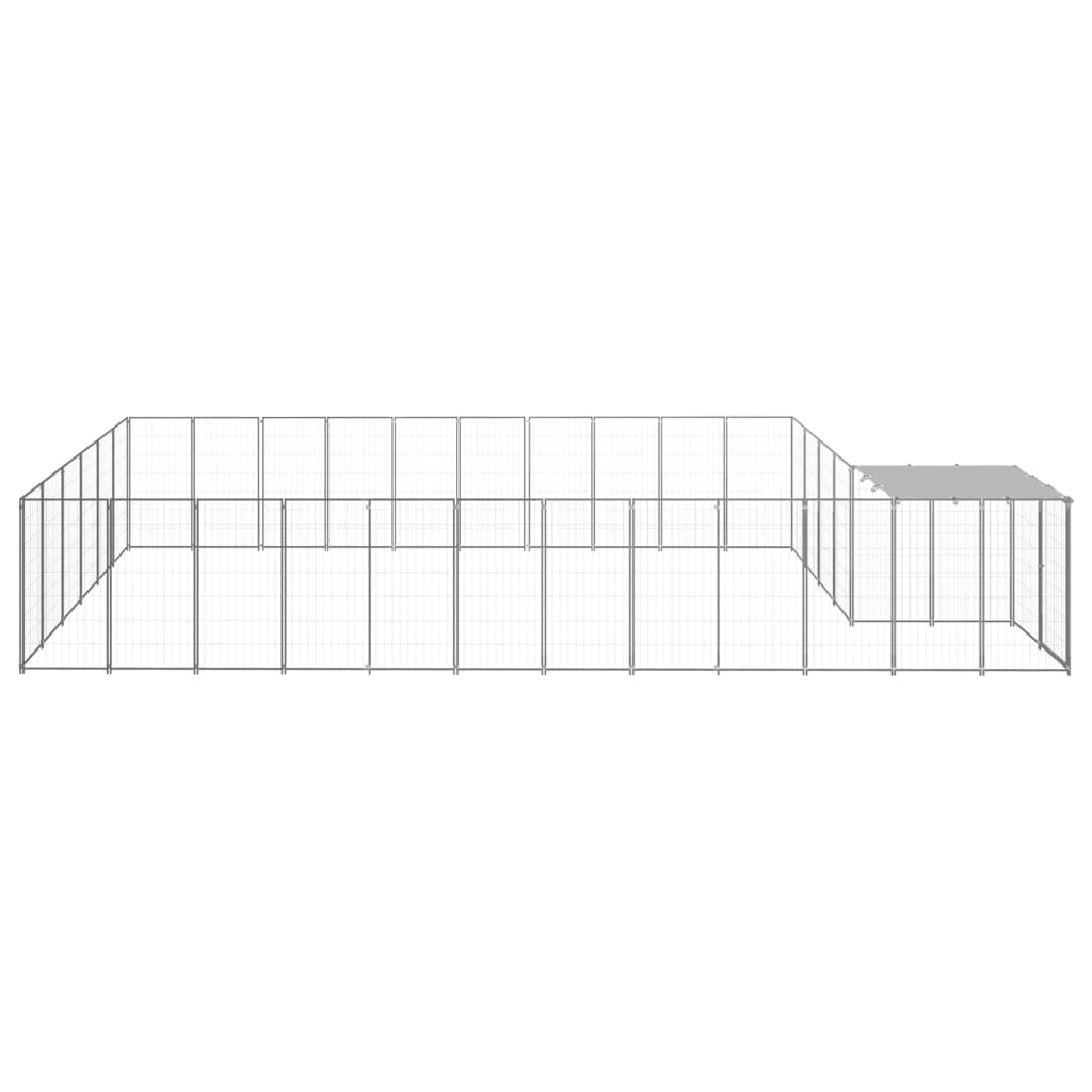 Kavez za pse srebrni 19,36 m² čelični