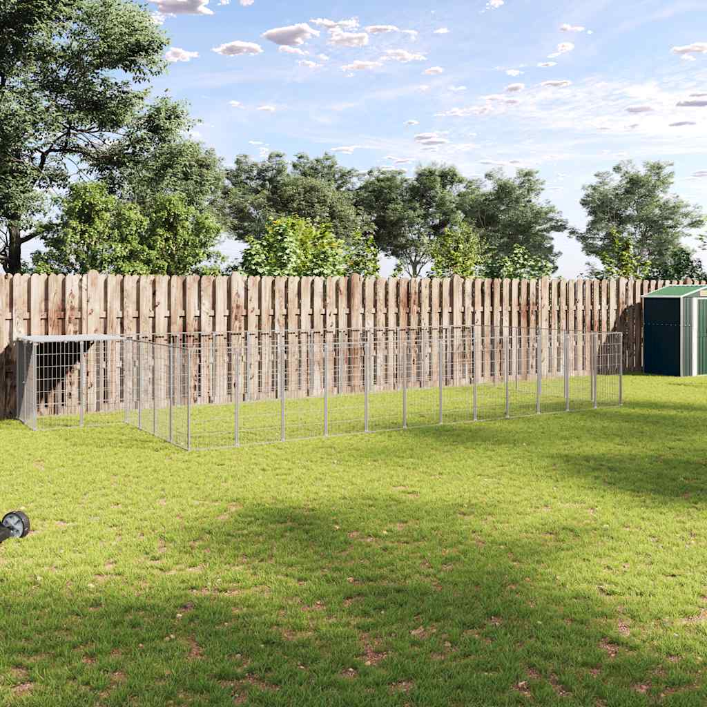 Kavez za pse srebrni 22,99 m² čelični