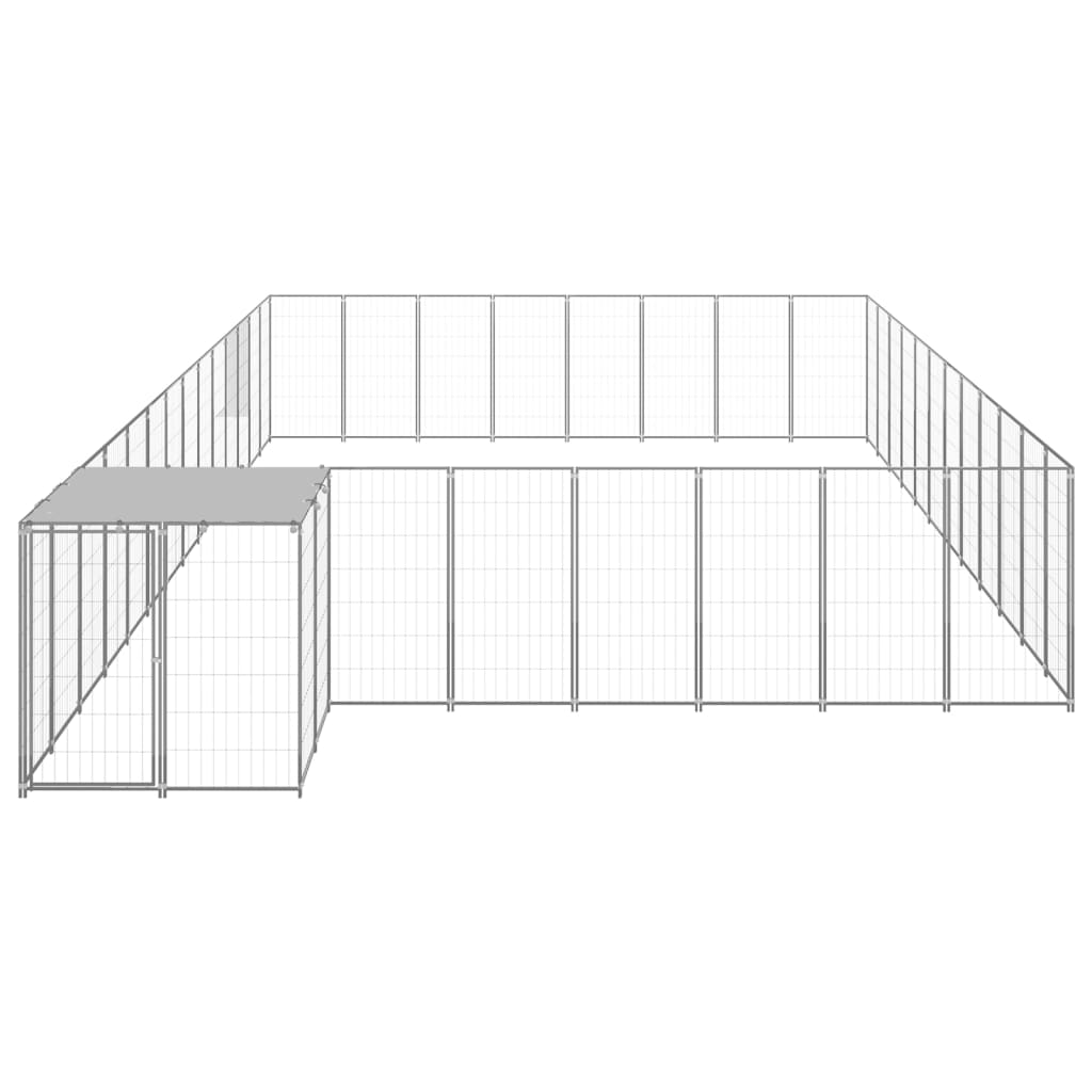 Kavez za pse srebrni 30,25 m² čelični