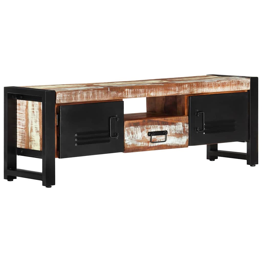 TV ormarić 120 x 30 x 40 cm od masivnog obnovljenog drva Šarena