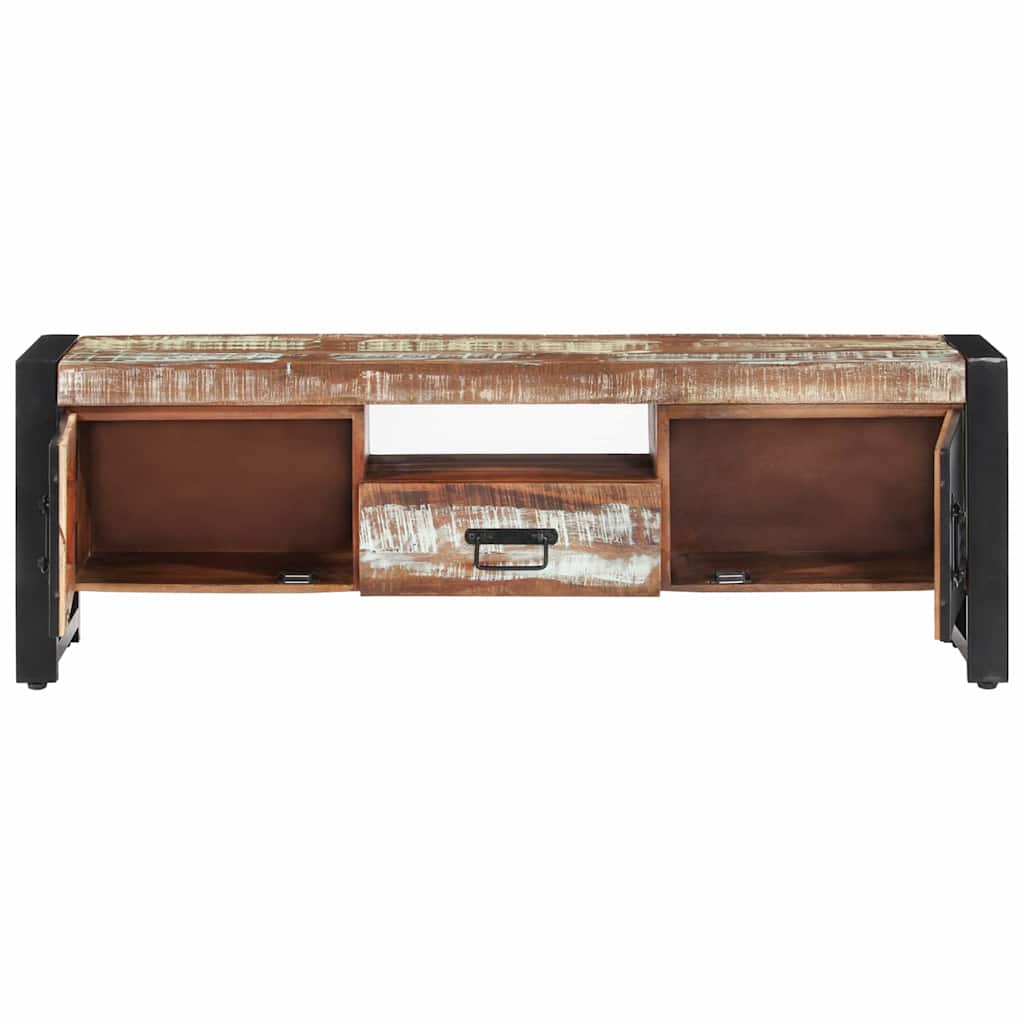 TV ormarić 120 x 30 x 40 cm od masivnog obnovljenog drva Šarena