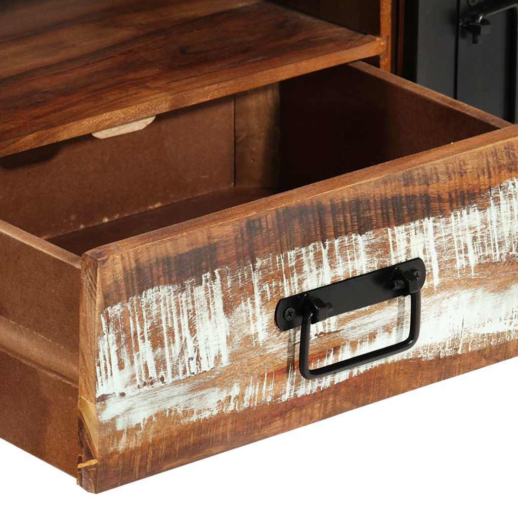TV ormarić 120 x 30 x 40 cm od masivnog obnovljenog drva Šarena