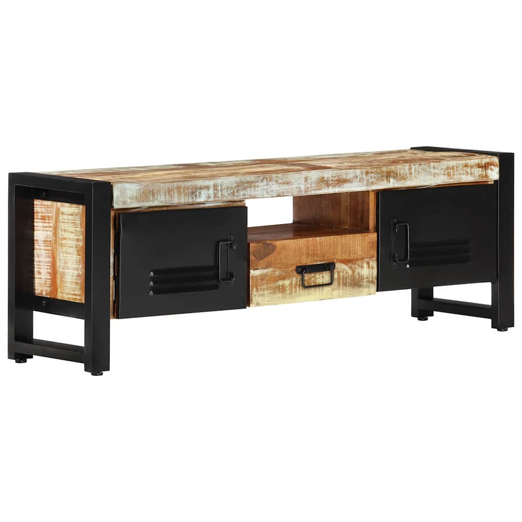 TV ormarić 120 x 30 x 40 cm od masivnog obnovljenog drva Šarena