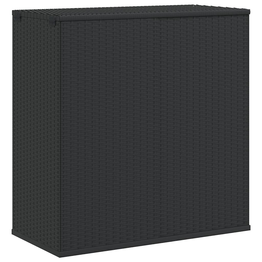 Kutija za vrtne jastuke od PE ratana 100 x 49 x 103,5 cm crna
