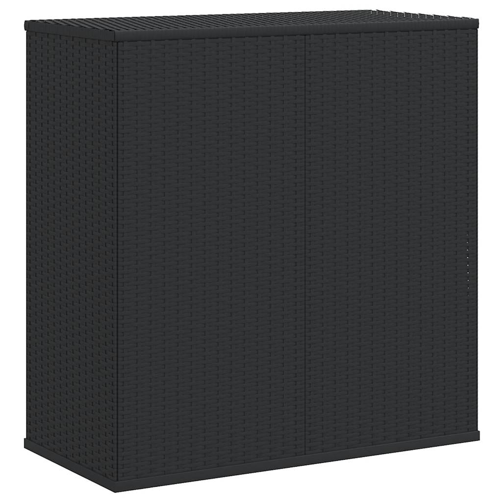 Kutija za vrtne jastuke od PE ratana 100 x 49 x 103,5 cm crna