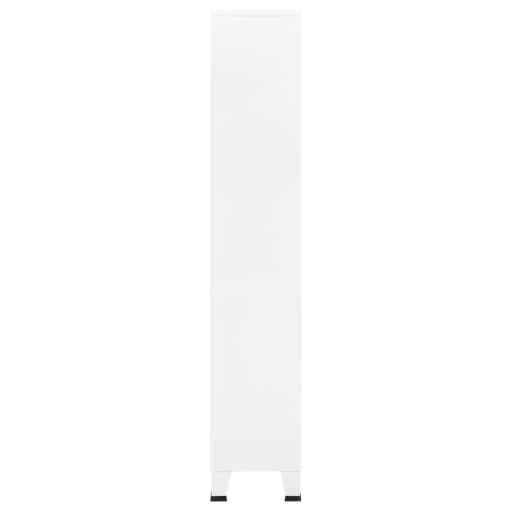 Industrijske police za knjige bijele 80 x 32 x 180 cm čelične