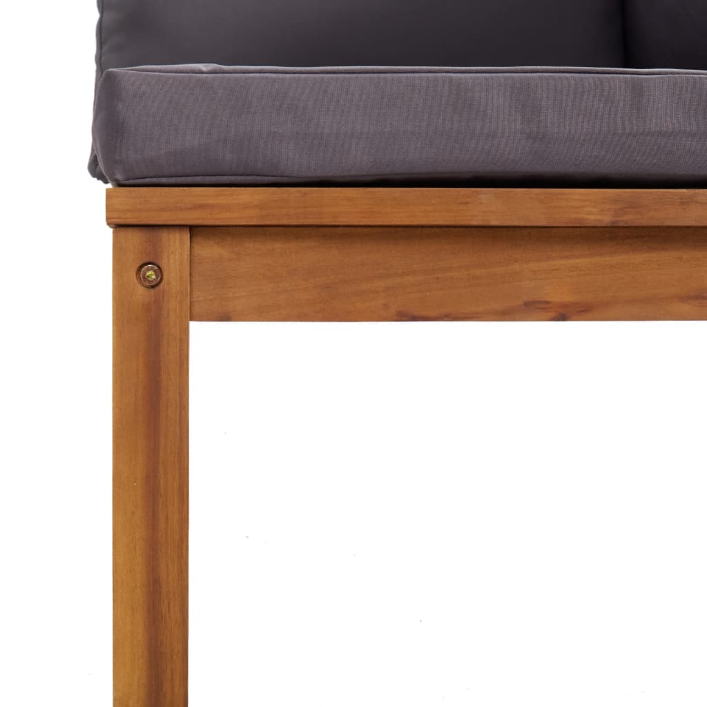 6-dijelna vrtna garnitura od masivnog drva bagrema s jastucima