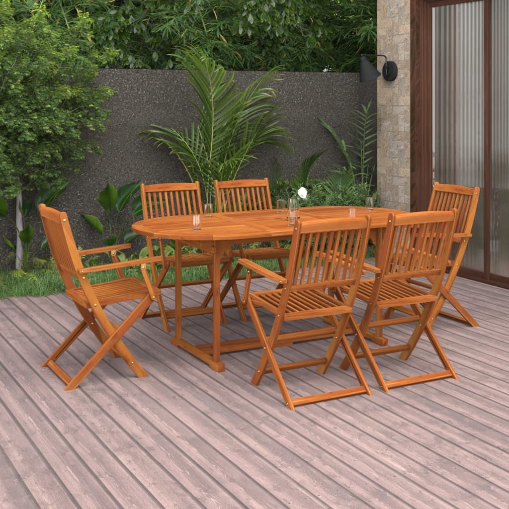 7-dijelni vrtni blagovaonski set 180x90x75 cm bagremovog drva