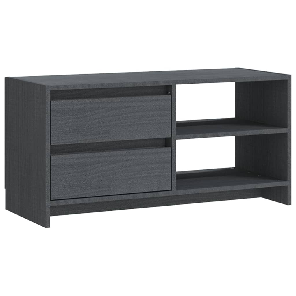 TV ormarić sivi 80 x 31 x 39 cm od masivne borovine