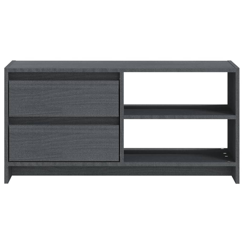 TV ormarić sivi 80 x 31 x 39 cm od masivne borovine