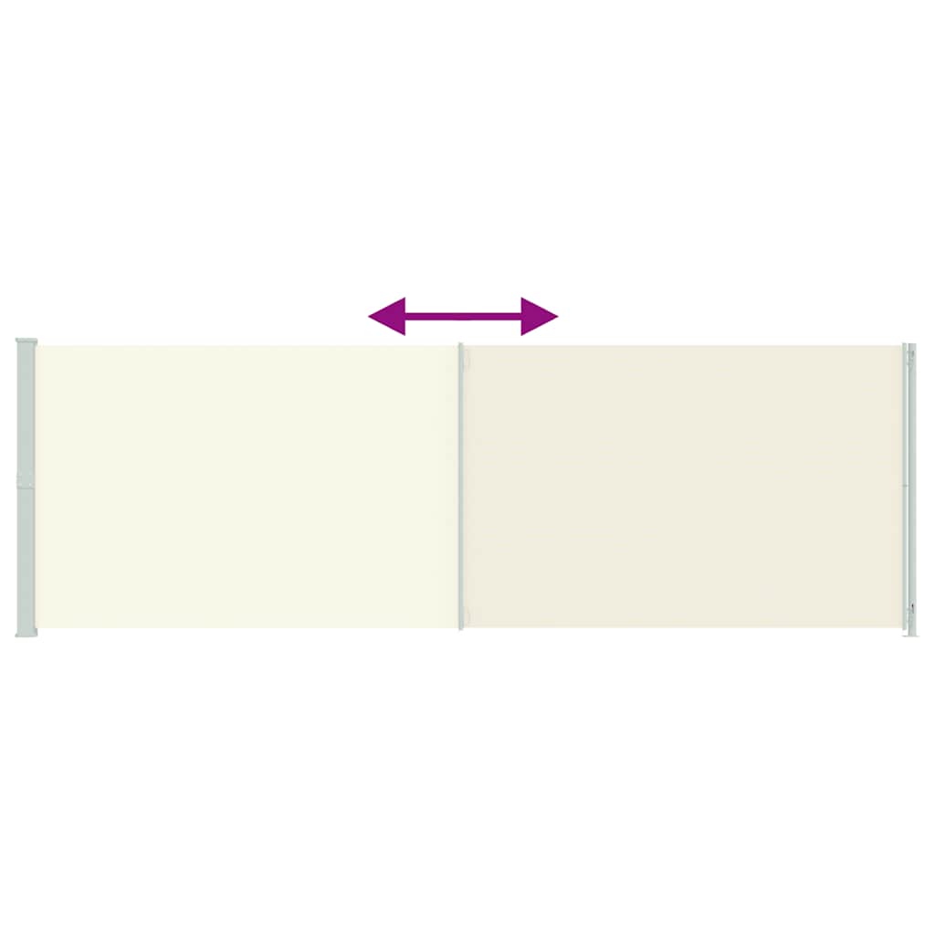 Uvlačiva bočna tenda za terasu 200 x 600 cm krem