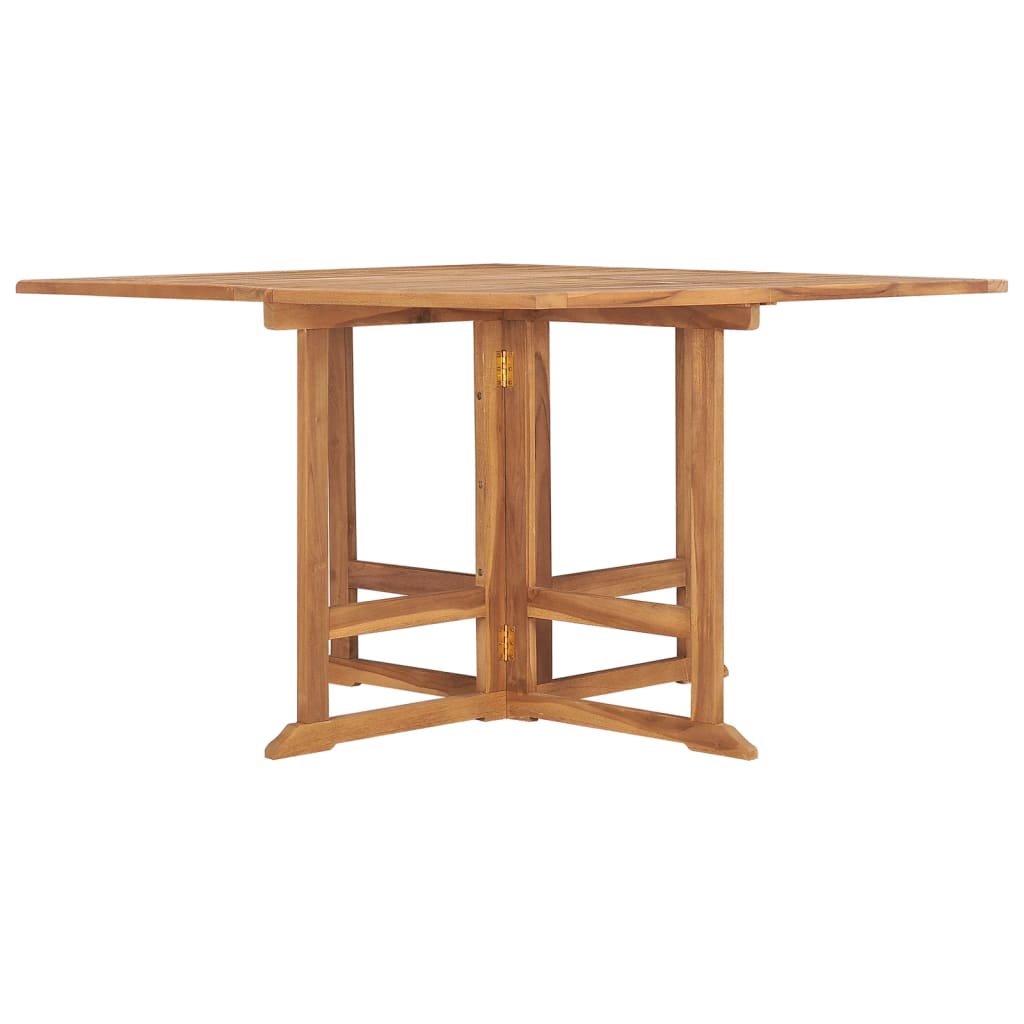 Sklopivi vrtni blagovaonski stol 110 x 110 x 75 cm od tikovine
