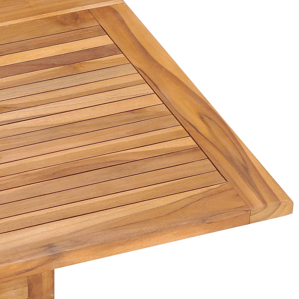 Sklopivi vrtni blagovaonski stol 110 x 110 x 75 cm od tikovine