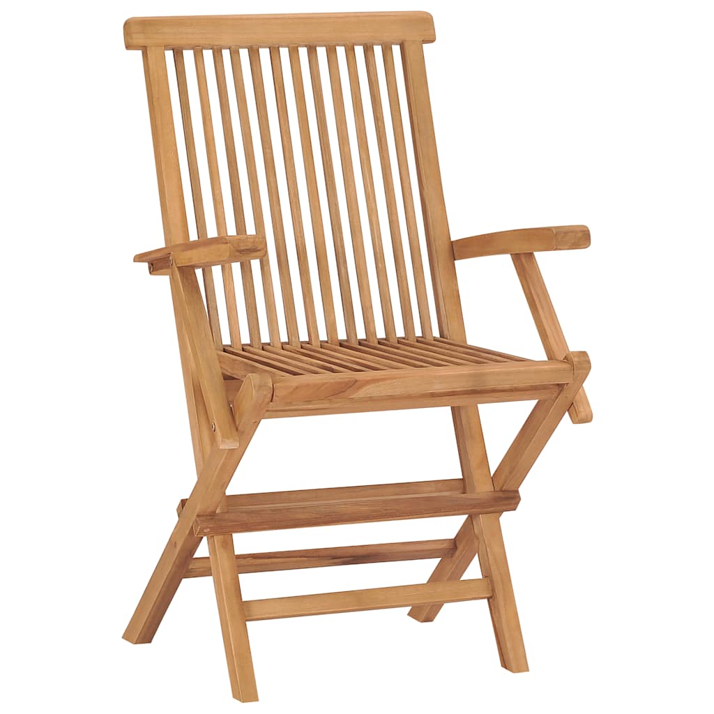 5-dijelni sklopivi vanjski blagovaonski set od masivne tikovine