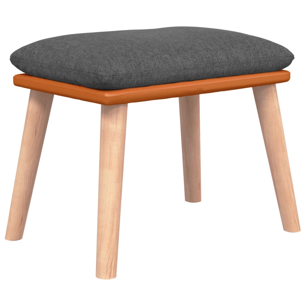 Tabure tamnosivi 45x29,5x35 cm od tkanine i umjetne kože