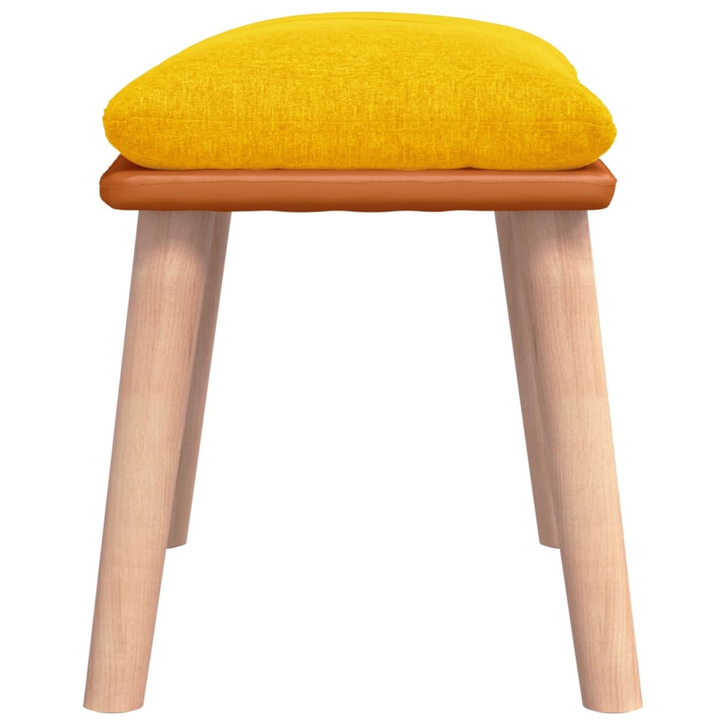 Tabure boja senfa 45x29,5x35 cm od tkanine i umjetne kože
