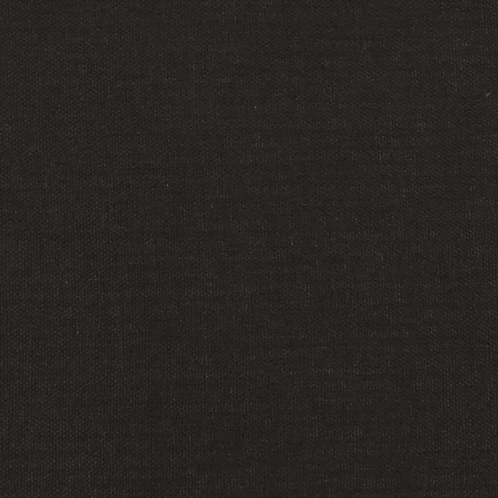 Tabure crni 45x29,5x35 cm od tkanine i umjetne kože