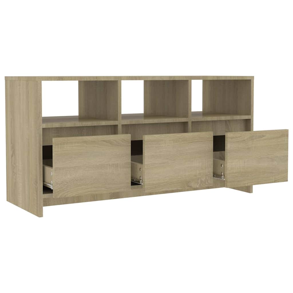 TV ormarić boja hrasta 102 x 37,5 x 52,5 cm konstruirano drvo Bež